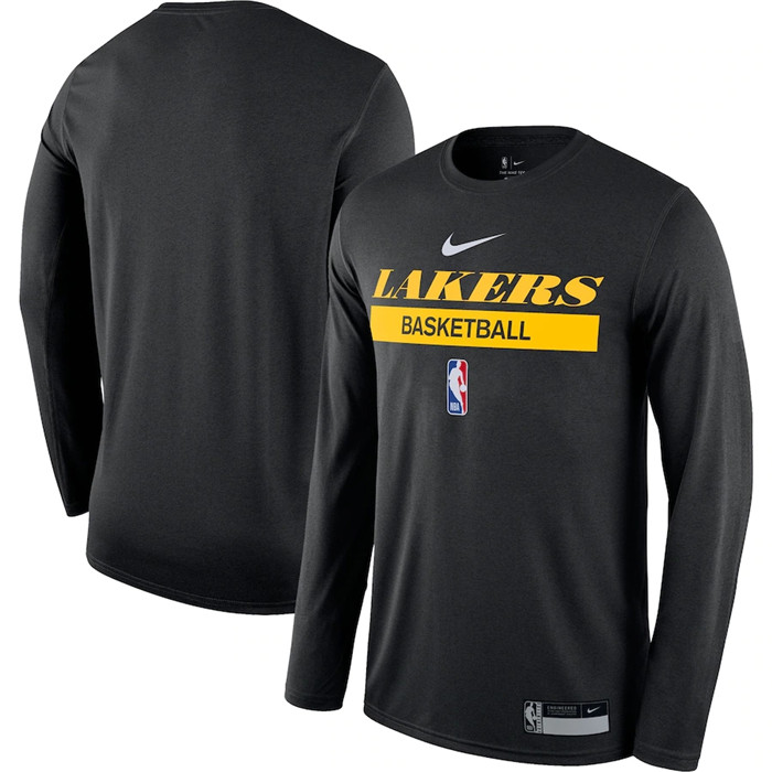 Men's Los Angeles Lakers Black 2022/23 Legend On-Court Practice Performance Long Sleeve T-Shirt